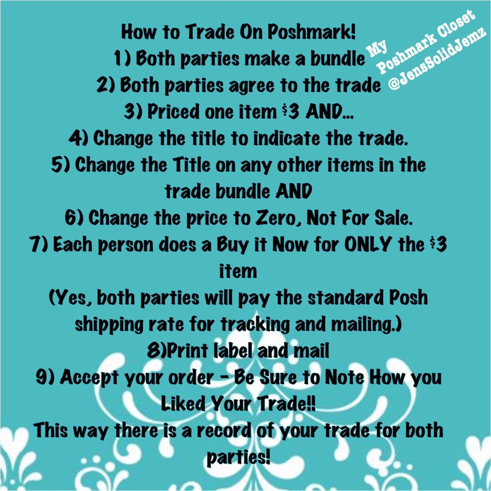 Yes I TRADE with Other Great Poshmark Closets - Picture 3 of 4